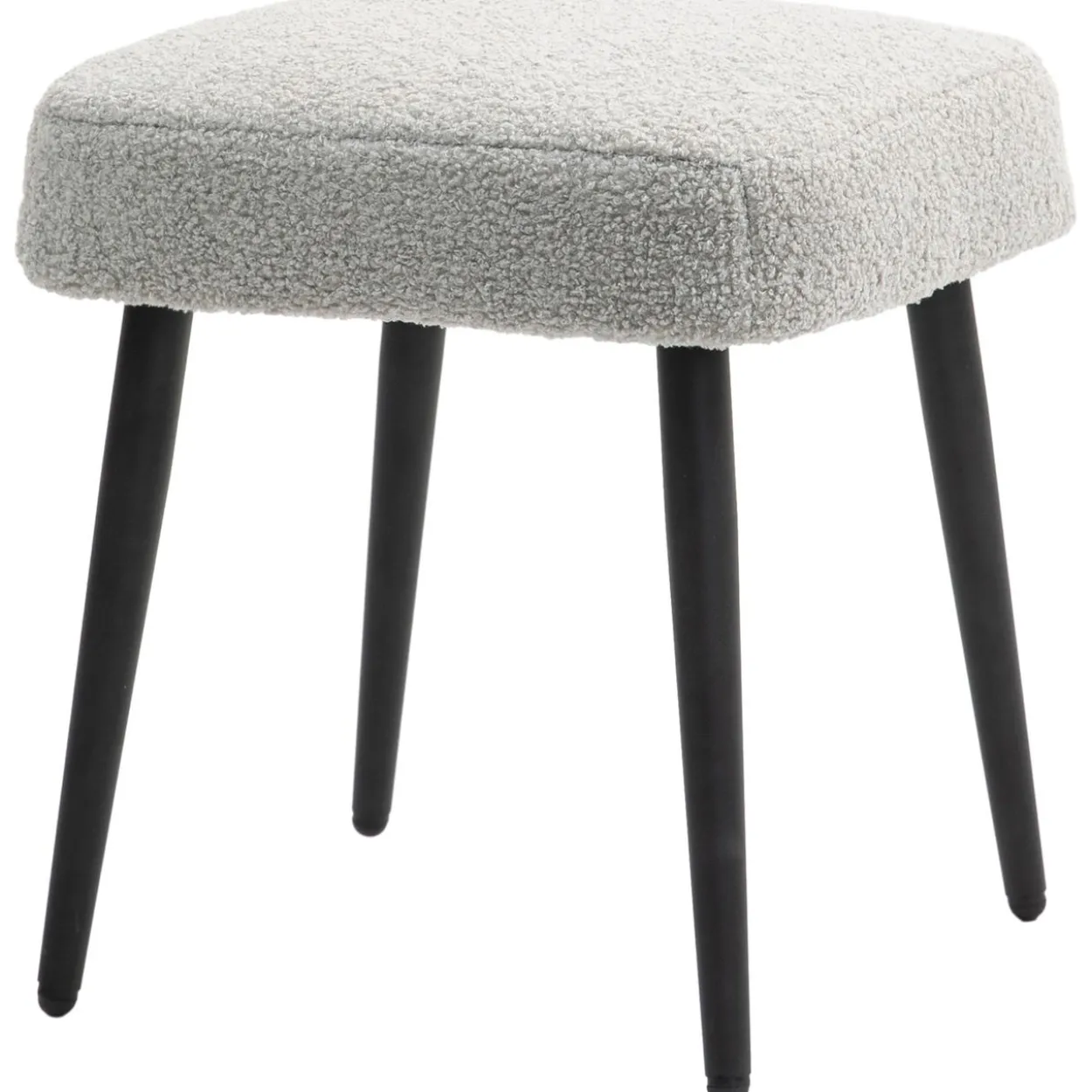 HOMCOM Fußhocker Sitzhocker Quadratischer Schminkhocker mit Kaschmir-Optik