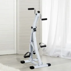 HOMCOM Heimtrainer für Senioren Bewegungstrainer Pedaltrainer Stahl Weiß