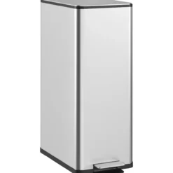 HOMCOM Mülleimer 20L Treteimer mit Deckel Fußpedal Inneneimer Edelstahl