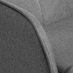 HOMCOM Schaukelstuhl Schwingsessel mit Hocker Relaxsessel mit Leinenoptik