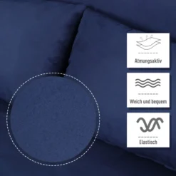 HOMCOM 2-Sitzer Sofa mit Schlaffunktion Schlafsofa mit Verstellbarer Rückenlehne