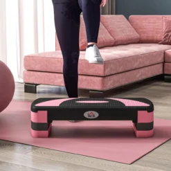 HOMCOM Steppbrett Aerobic-Stepper höhenverstellbar 10-20cm für Zuhause bis 150kg
