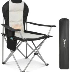 HOMECALL Klappbar Campingstuhl, Hochlehner Angelstuhl, mit Getränkehalter