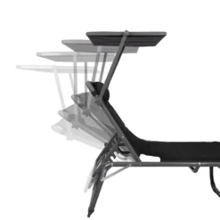 HOMECALL Klappbar-Gartenliege Sonnenliege Liegestuhl, Textilene Mit Dickem Schwamm, bis 180KG