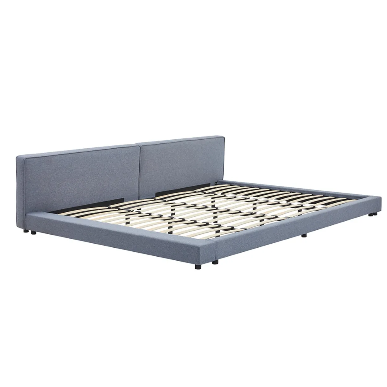 HOME DELUXE Bett mit Ablage GALAXIS Grau - 270 x 200 cm