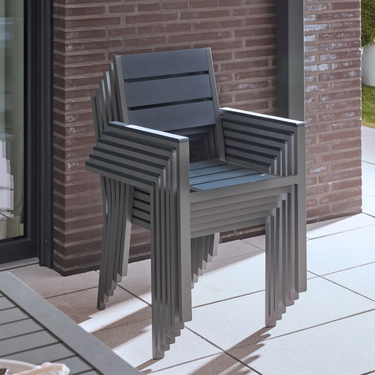 HOME DELUXE Gartenstuhl MADERA - 7 Stühle