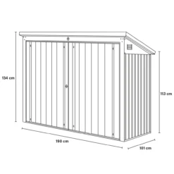 HOME DELUXE Mülltonnenbox BASURA L - 1x 240L + 2x 120L