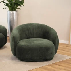Home Deluxe Sessel Webstoff Dunkelgrün CASARA - 99 x 72 x 104