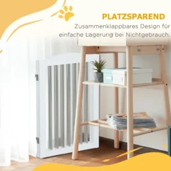 Hunde Absperrgitter, Türschutzgitter, Klappbares Hundegitter mit Ständer