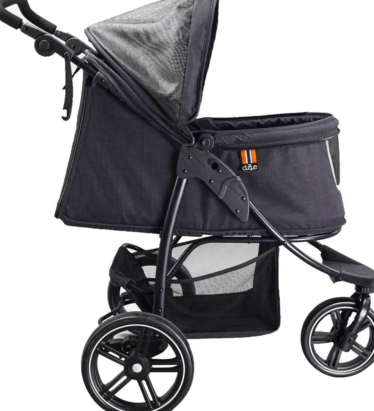 Hundebuggy Cooper schwarz bis 32 kg, faltbarer Hundewagen