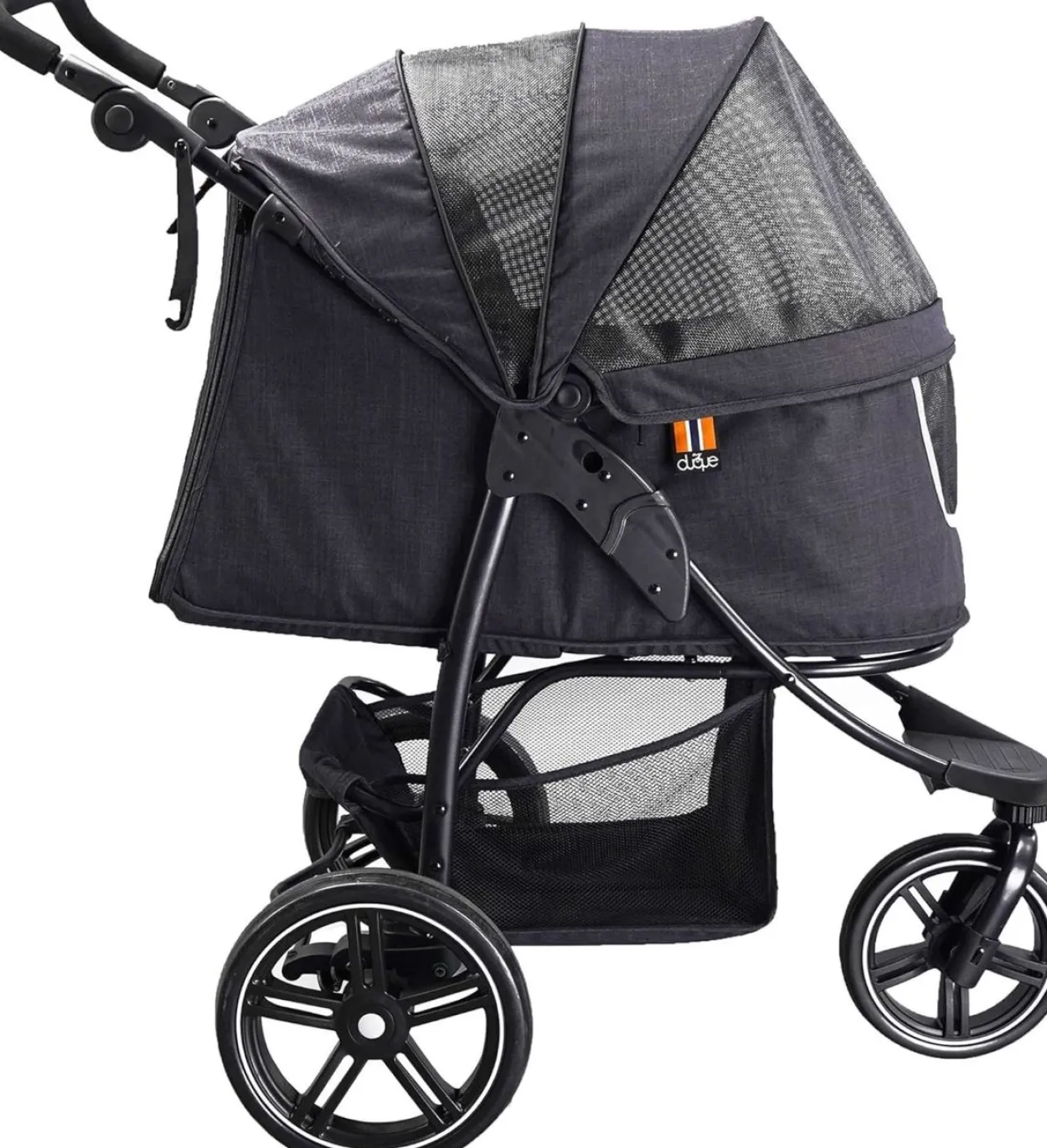 Hundebuggy Cooper schwarz bis 32 kg, faltbarer Hundewagen