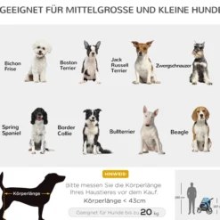 Hundebuggy mit Reflektoren, Faltbarer Katzenbuggy für Kleine Mittle Hunde