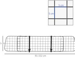 Hundeschutzgitter Metall schwarz (91-152) x 30 cm