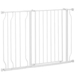 Hunde Türschutzgitter Treppenschutzgitter, 75-115 cm Hunde Türgitter Weiß