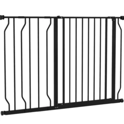 Hunde Türschutzgitter Treppenschutzgitter, 75-115 cm Hunde Türgitter Schwarz
