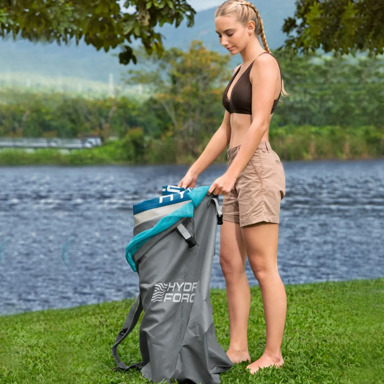 Hydro Force® SUP Allround Board-Set Aqua Drifter™ mit Sitz 335 x 91,5 x 15 cm