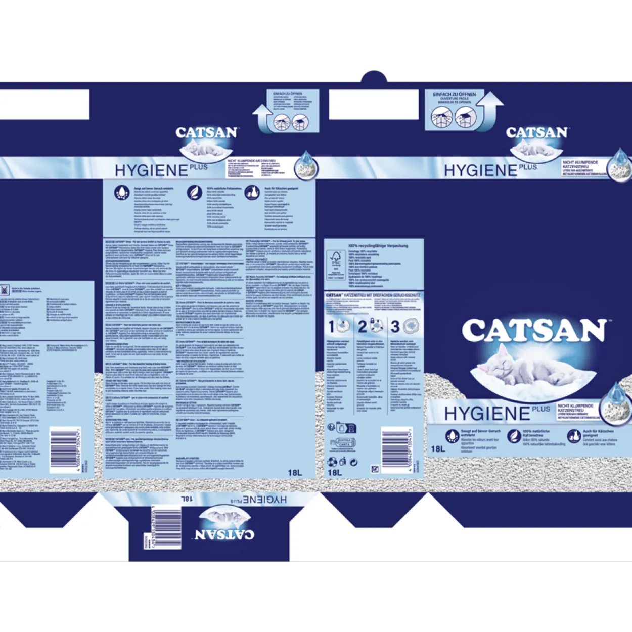 Hygiene Plus Katzenstreu 18l - 2er Set