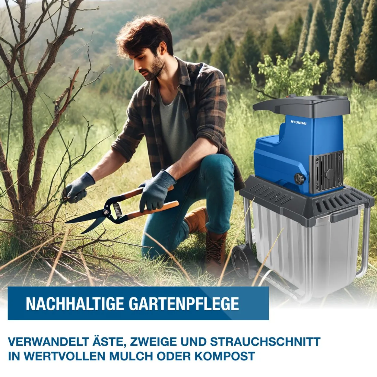 HYUNDAI Elektro-Gartenhäcksler GH28045E