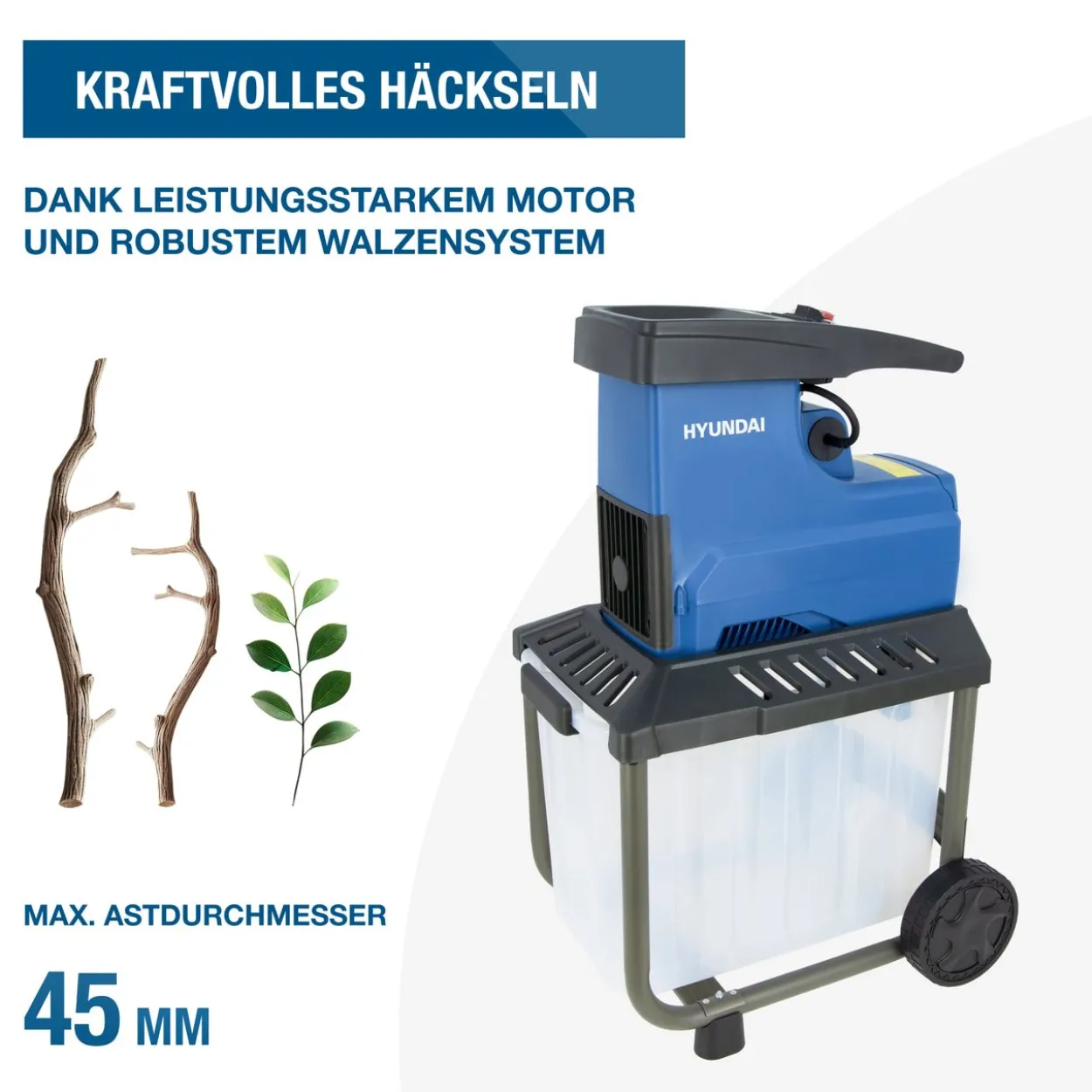 HYUNDAI Elektro-Gartenhäcksler GH28045E