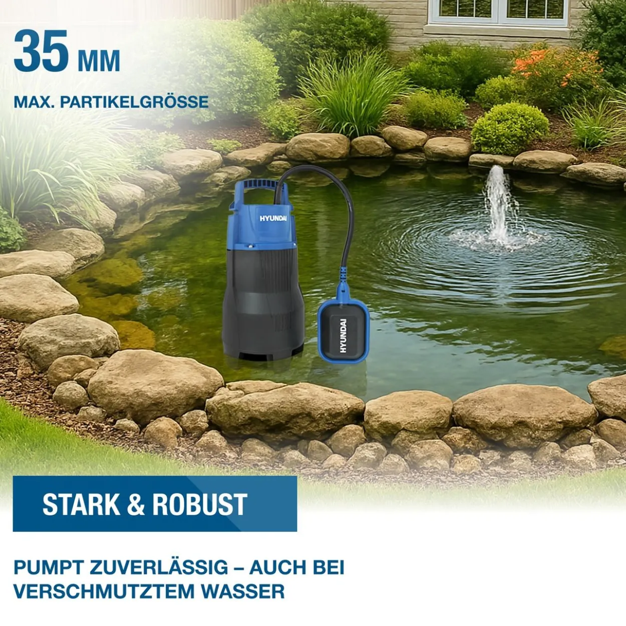 HYUNDAI Schmutzwasser Tauchpumpe TP75014D