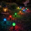 I-Glow LED-Solar-Lichterkette-Crackle-Kugel, RGB