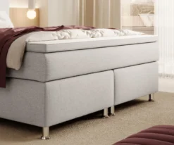 IHG Boxspringbett Gent 180x200cm Silbergrau BEZ-176626