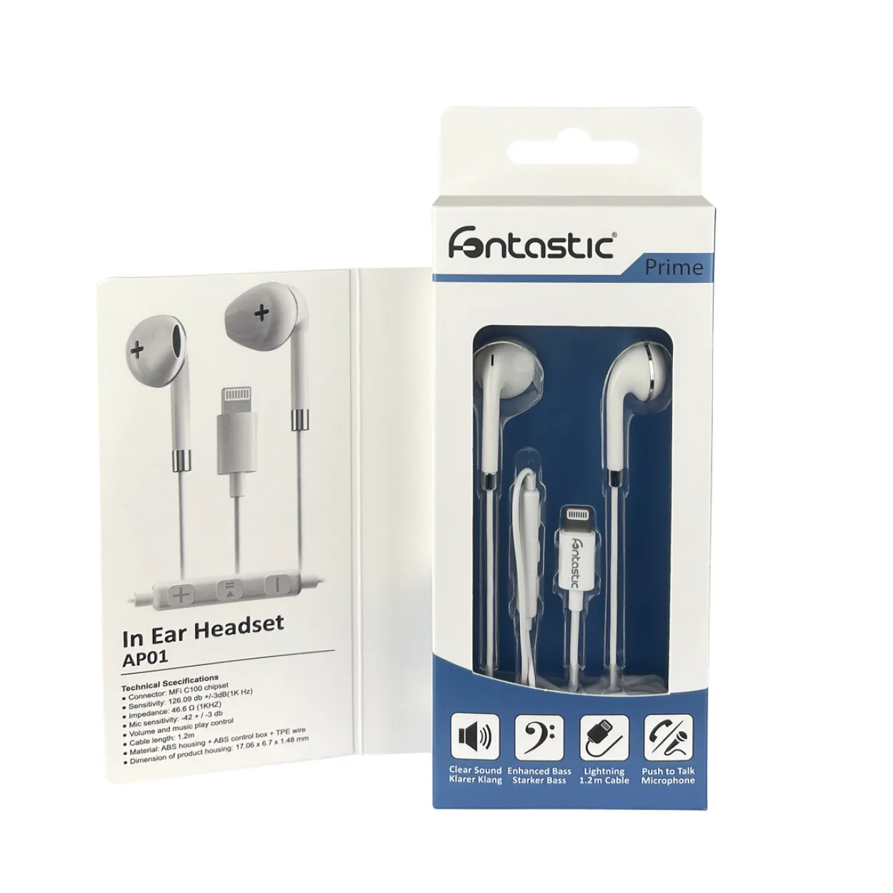 In Ear Headset MFI zertifiziert mit Lightning Stecker