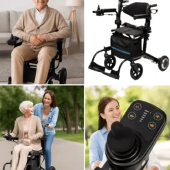 4 in 1 Elektrischer Rollstuhl / Rollator AT52334