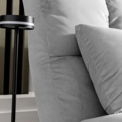 2 in 1 faltbares Bodensofa Bett mit Rückenlehne - Hellgrau