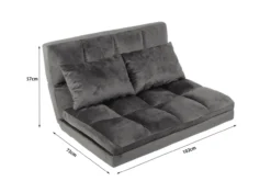 2 in 1 faltbares Bodensofa Bett mit Rückenlehne - Dunkelgrau