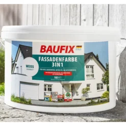 3in1 Fassadenfarbe, ca. 10 Liter, Weiß