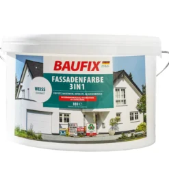 3in1 Fassadenfarbe, ca. 10 Liter, Weiß