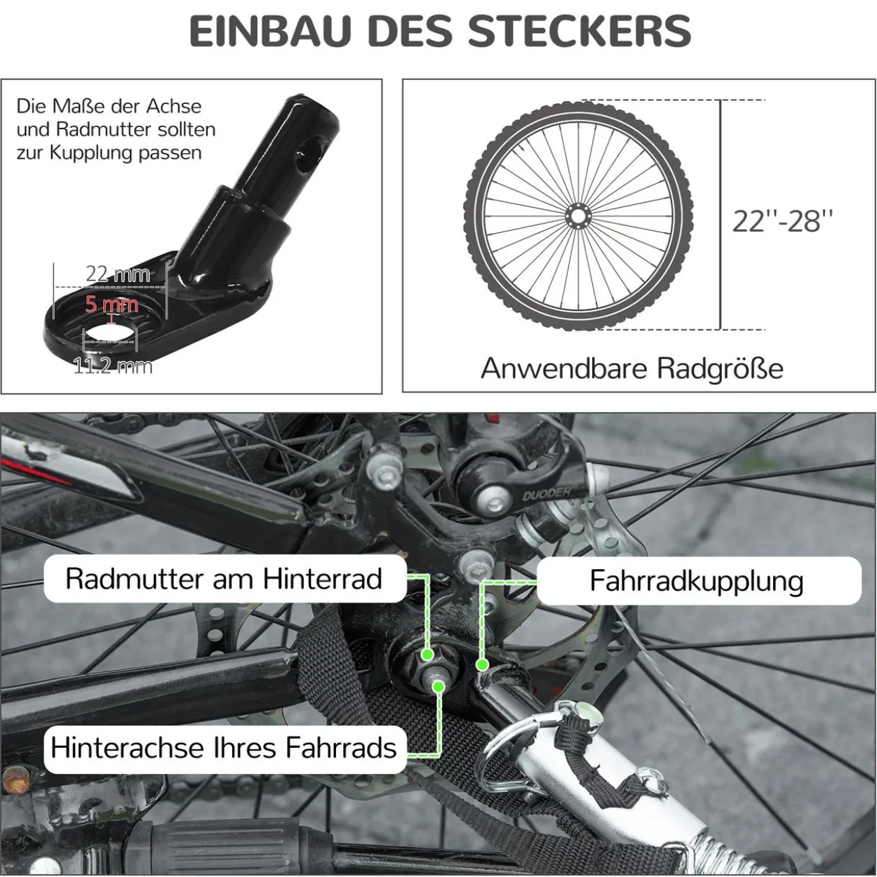 2-in-1 Hundeanhänger Hundebuggy mit Reflektoren für Mittelgroße Hunde