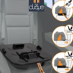 3in1 Hundebuggy Carry-Trio grau, Hundewagen und Hundesitz mit Isofix-Staiton