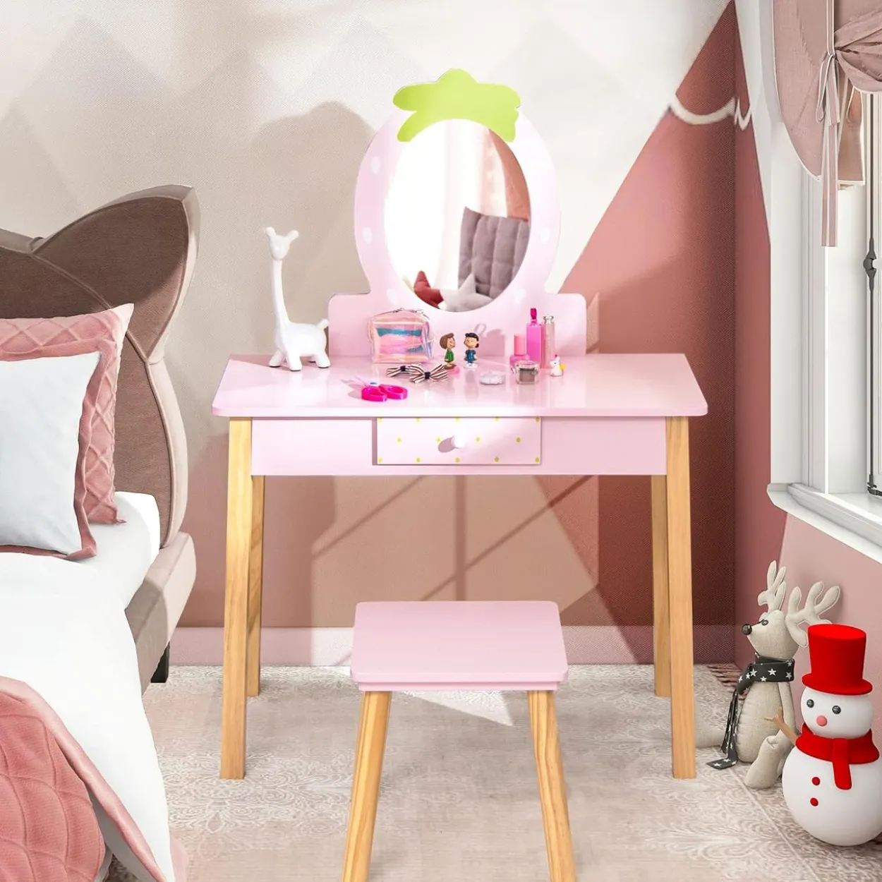2-in-1-Kinder-Schminktischset