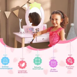 2-in-1-Kinder-Schminktischset