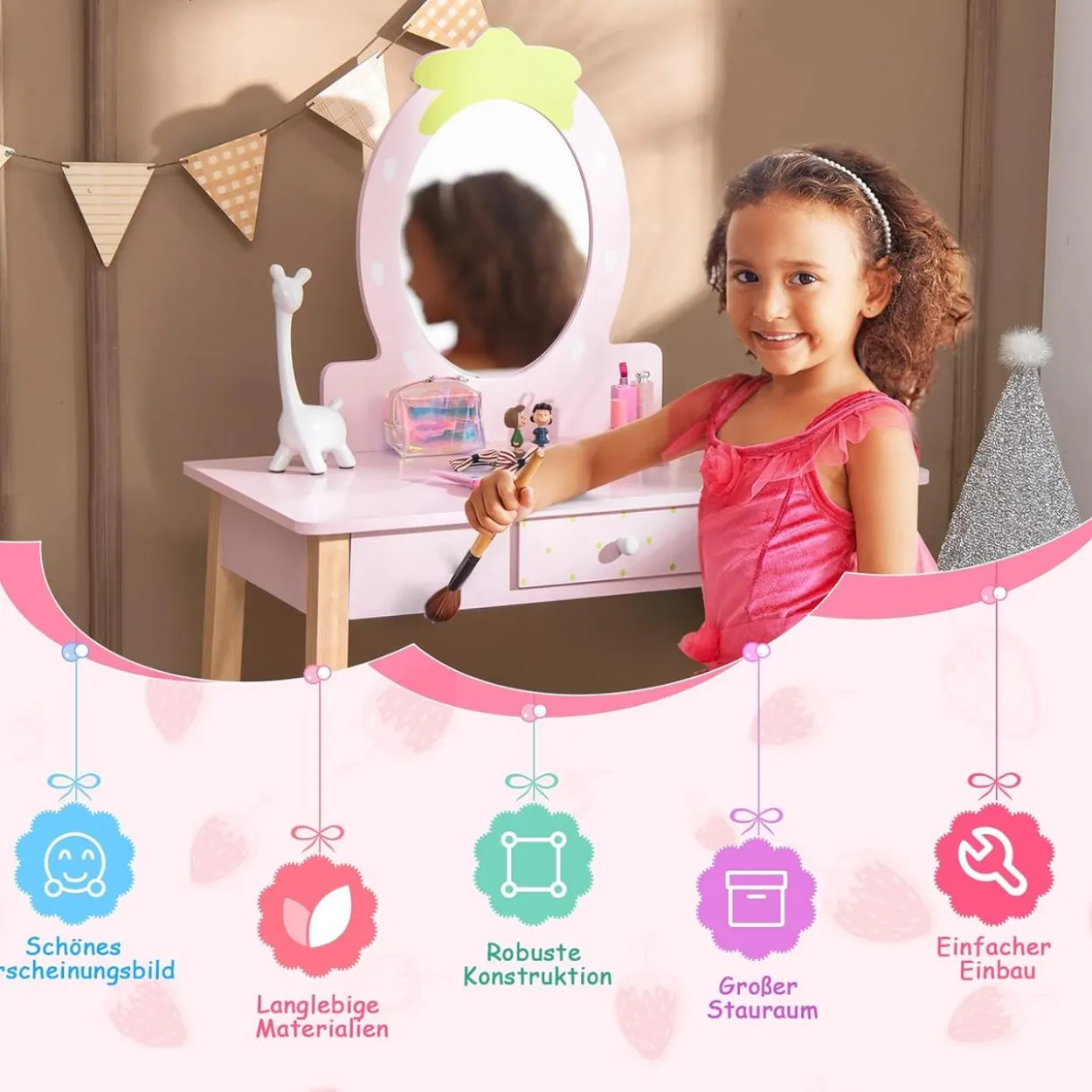 2-in-1-Kinder-Schminktischset