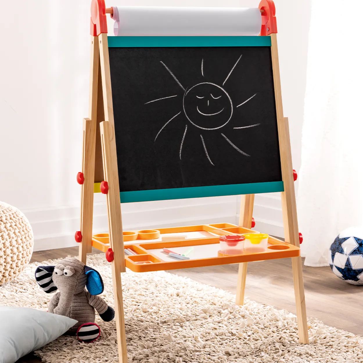 5 in 1 Kinderstaffelei aus Kieferholz