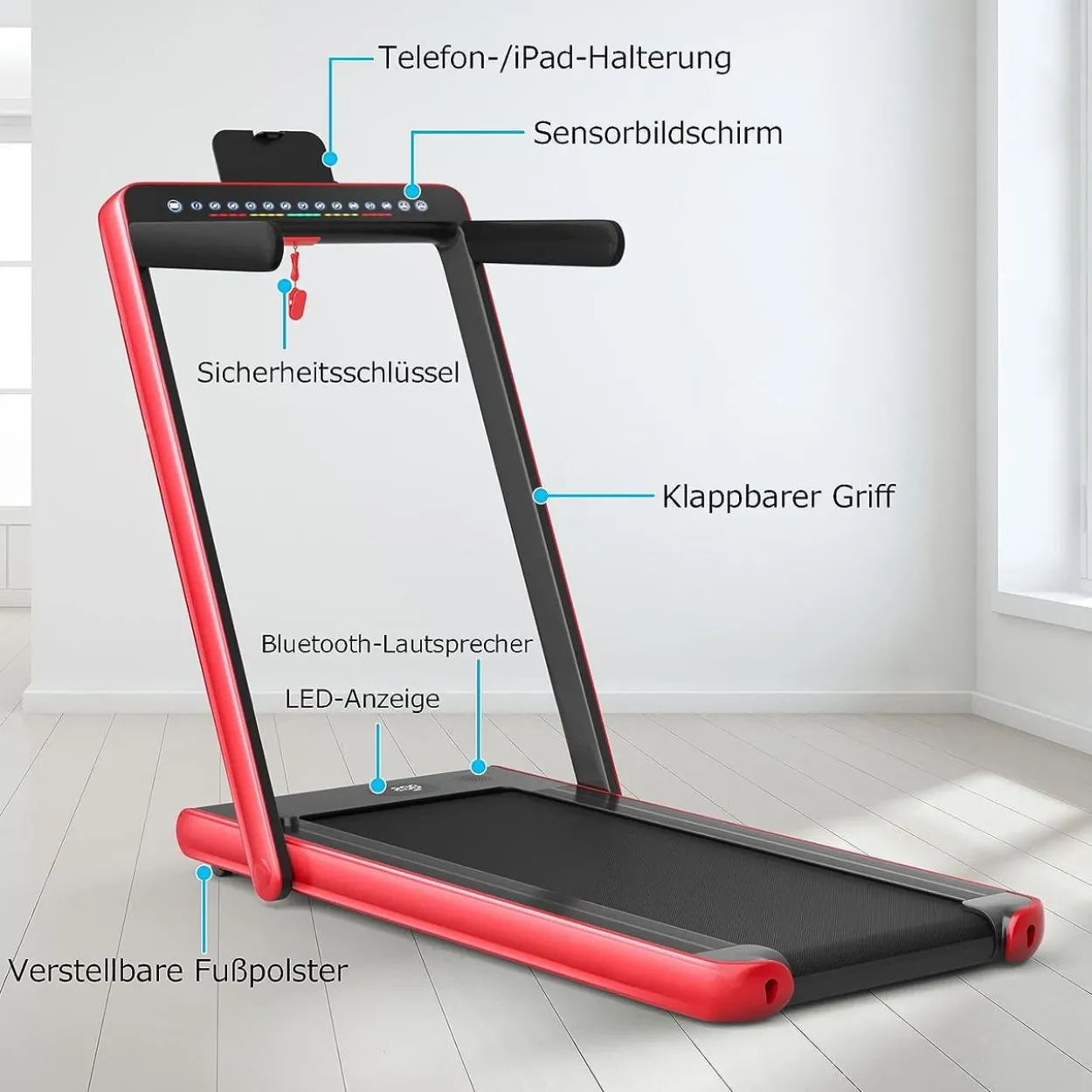 2 in 1 Laufband klappbar 2,25HP