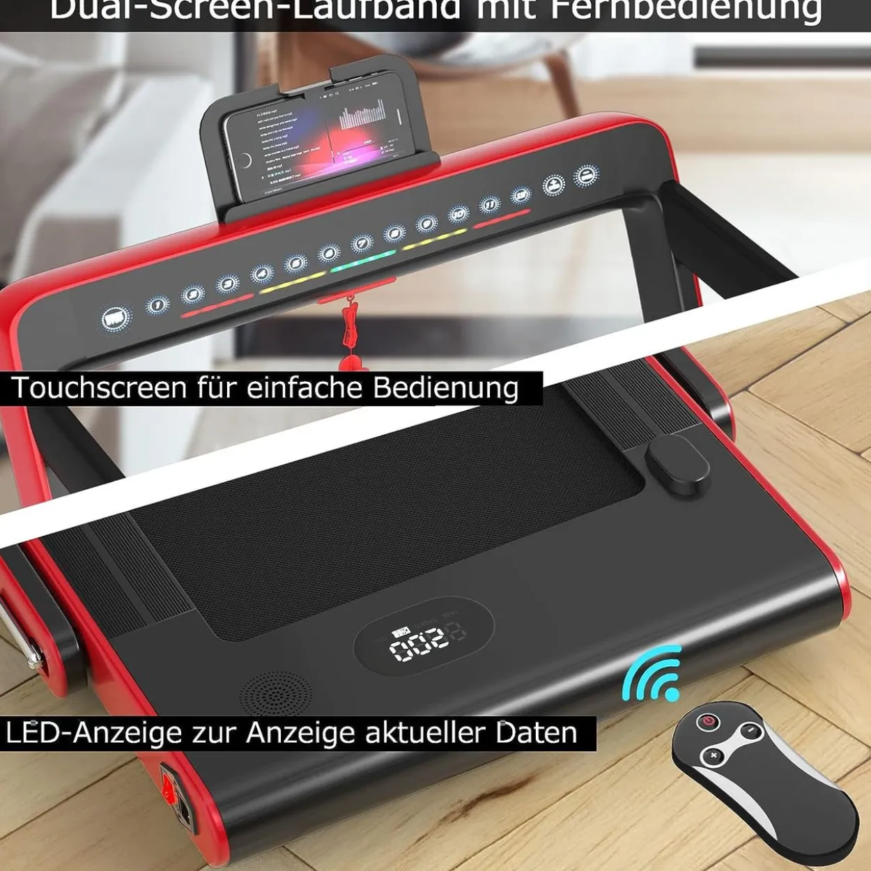 2 in 1 Laufband klappbar 2,25HP