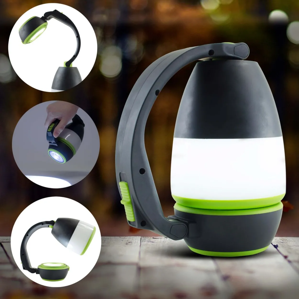3-in-1 Multifunktionsleuchte grün
