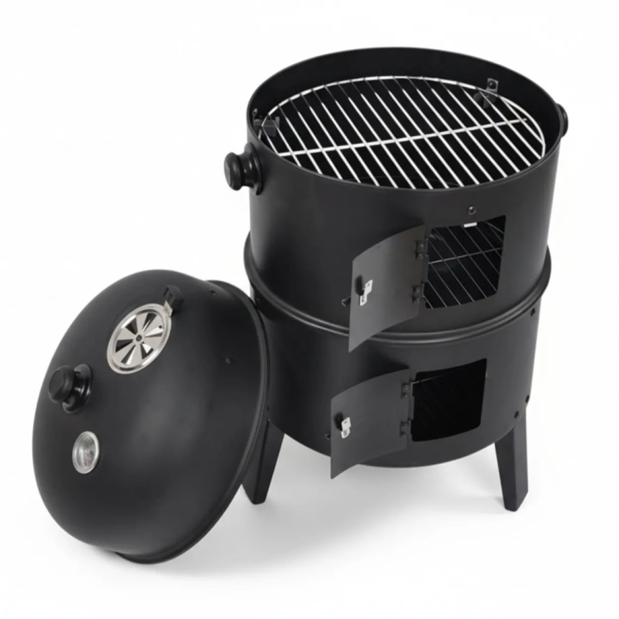 3-in-1 Räuchergrill vertikal, ca. 40 x 80 cm