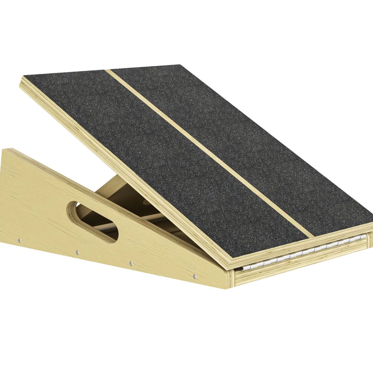 2-in-1 Schrägbrett aus Holz Slant Board mit 4 Winkeln Tragegriff Balancebrett