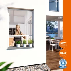 Insektenschutz Plus Rollo Fenster 100x160cm Weiß