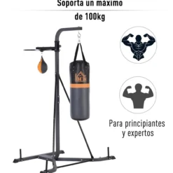2-in-1 Standdesign Boxsackständer Boxsack Punchingball Boxstation