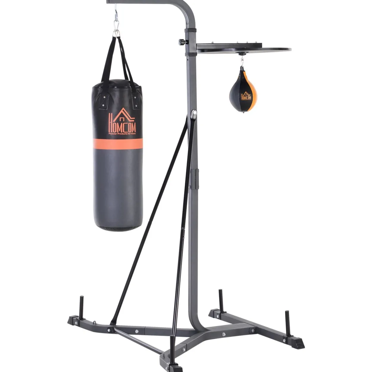 2-in-1 Standdesign Boxsackständer Boxsack Punchingball Boxstation