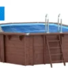 Interline Holzpool Sommer Abdeckpläne 6,40 x 4,00m Oval (8-Eckig) 400 µm