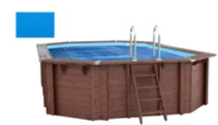 Interline Holzpool Sommer Abdeckpläne 6,40 x 4,00m Oval (8-Eckig) 400 µm
