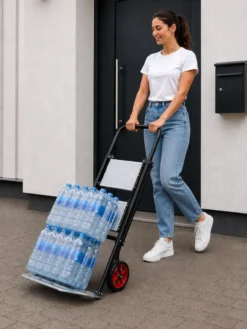 2 in 1 Transportkarre mit Trittleiter 2 Stufen Belastbarkeit Leiter:150kg / Karre:100kg