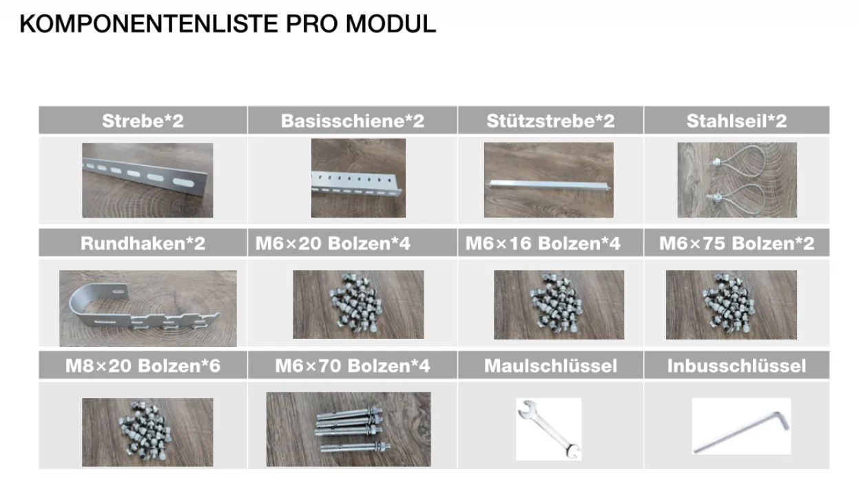 3-in-1 Universal BKW Halterung, Balkon/Boden/Wand